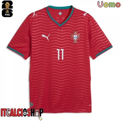 Portogallo Joao Felix #11 Prima Maglia Mondiali 2026 Manica Corta